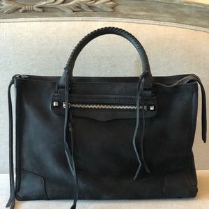 Rebecca Minkoff Black Suede Regan Satchel